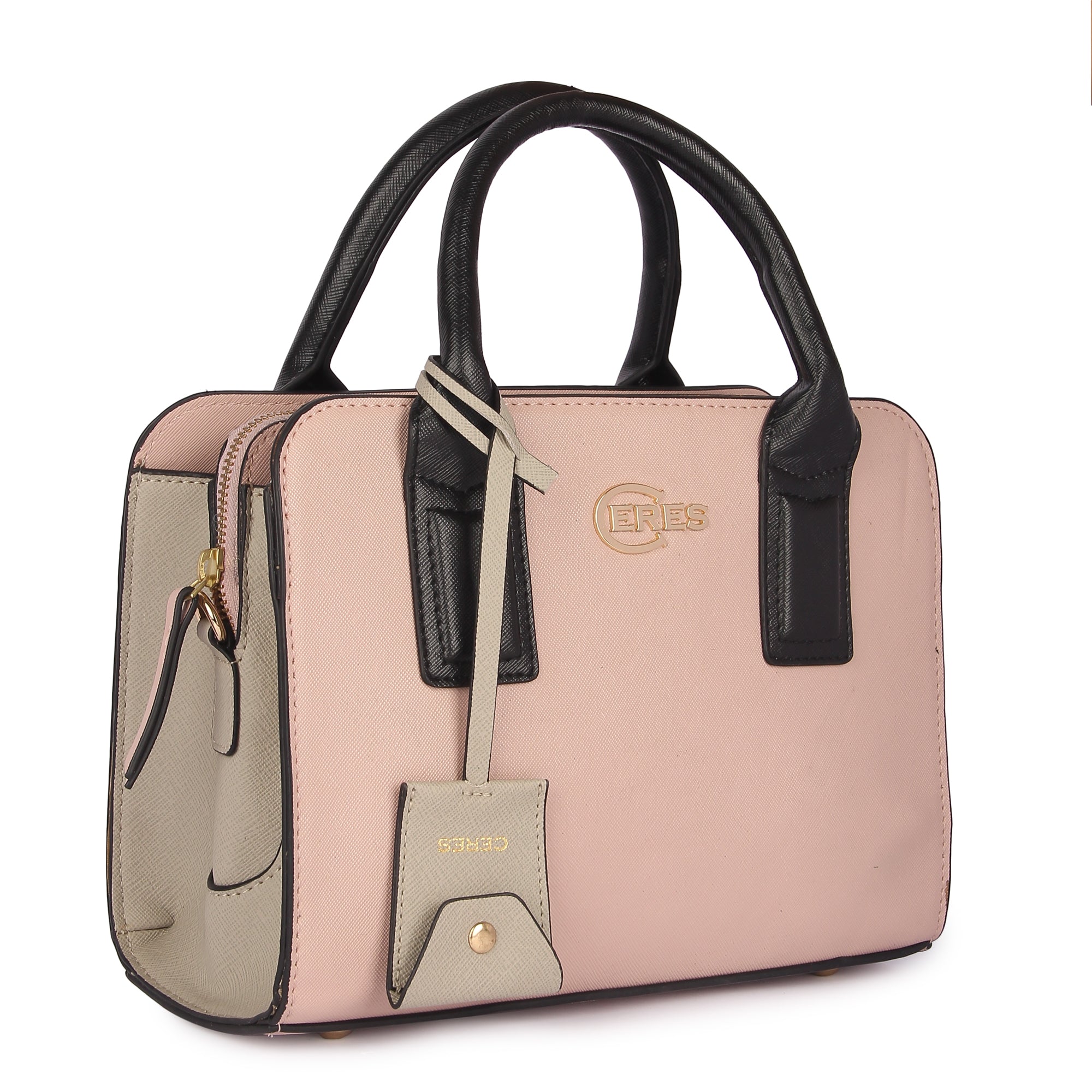 Isana Handbag-Pink&Grey
